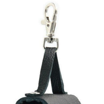 Leather Dog Waste Bag Dispenser Bellissima – Black