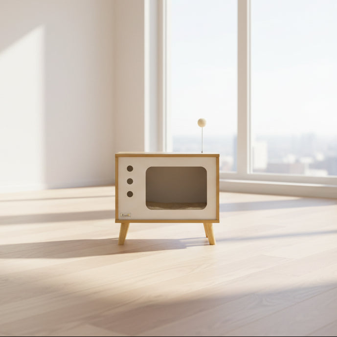 Retro TV — Cuccia per Gatti a Forma di Televisore