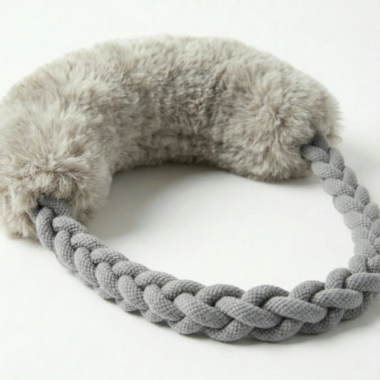 Wool Loop Tug Toy - Grey-0