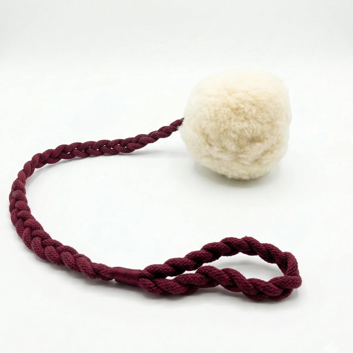 Wool Pom Tug Toy - White-0